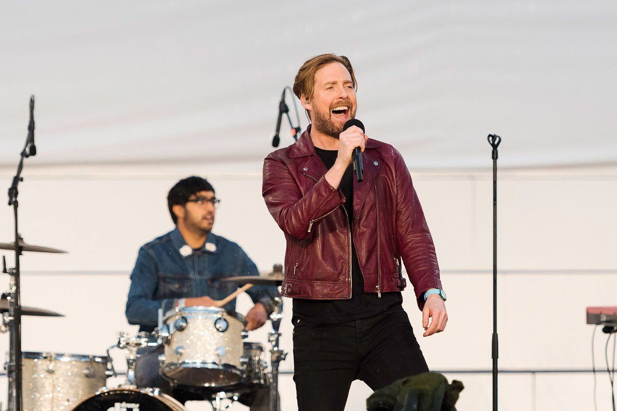 The Kaiser Chiefs perform at the 2016 Rio Olympic and Paralympic homecoming event in Manchester.