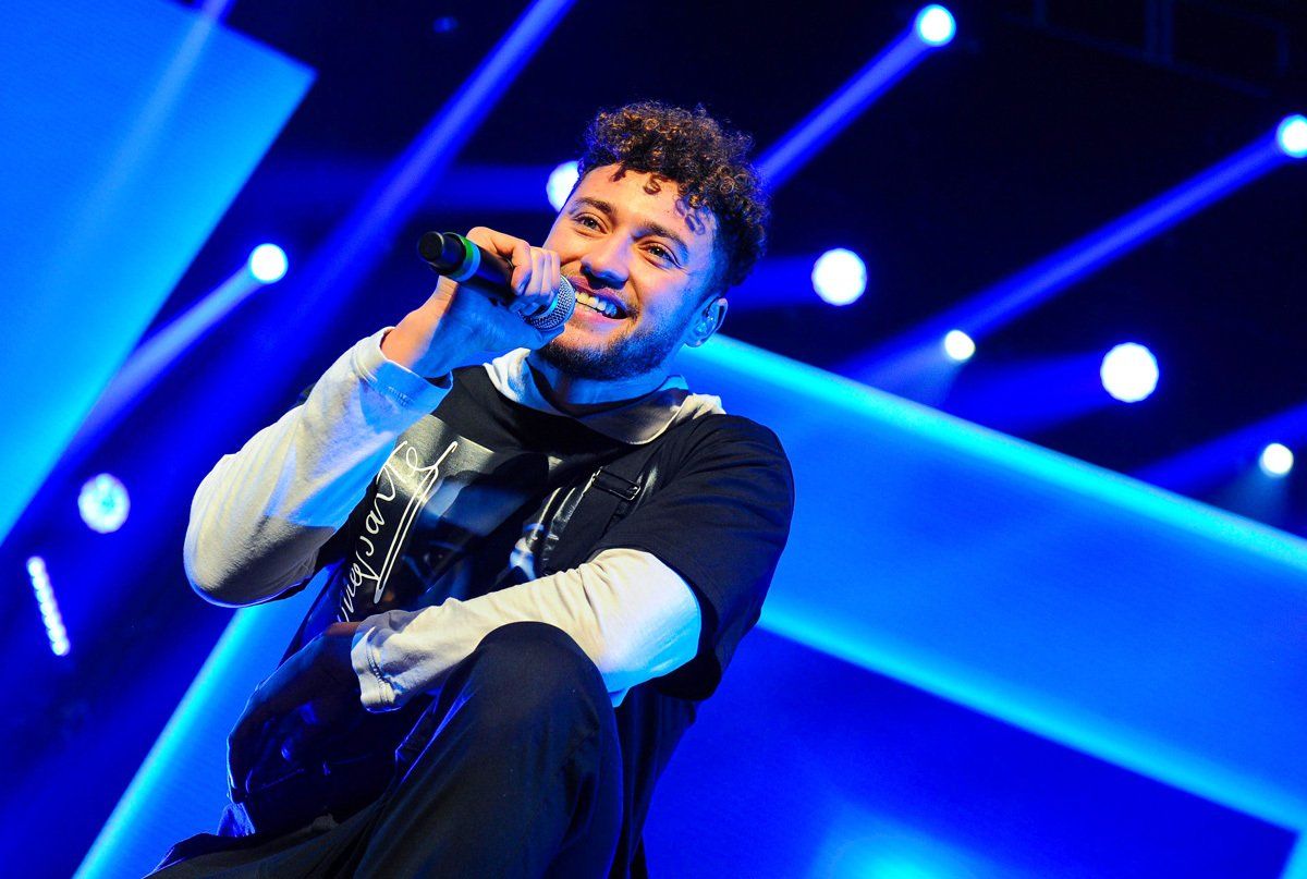 Myles Stephenson of boyband Rak-Su performs on the X Factor tour in Leeds.