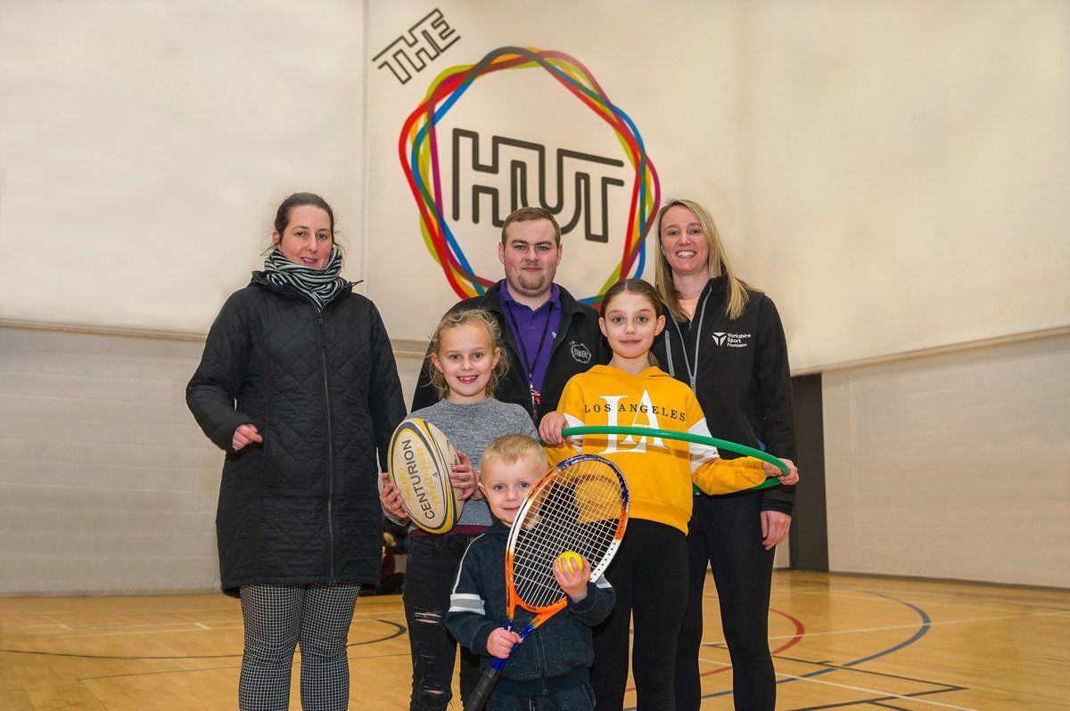 PR photograph taken at community Leisure Centre, The Hut in Castleford.