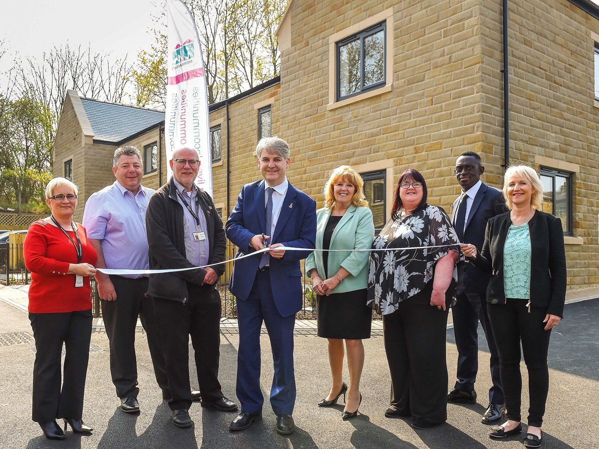 Shipley MP Philip Davies officially opens the new Incommunities Affordable housing in Saltaire.