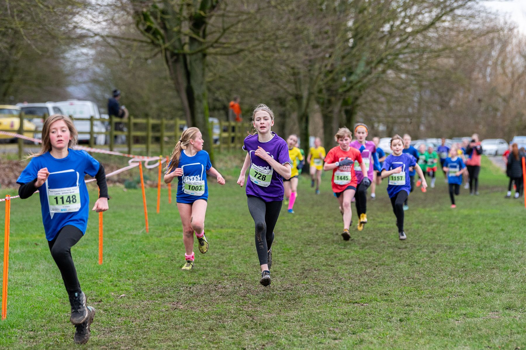 Female competitors at a School Cross Country event.
