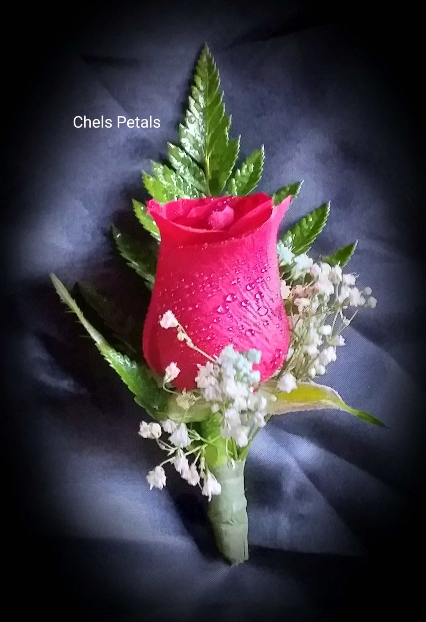 Romantic fairy tale rose buttonhole wedding flowers Cardiff Florist