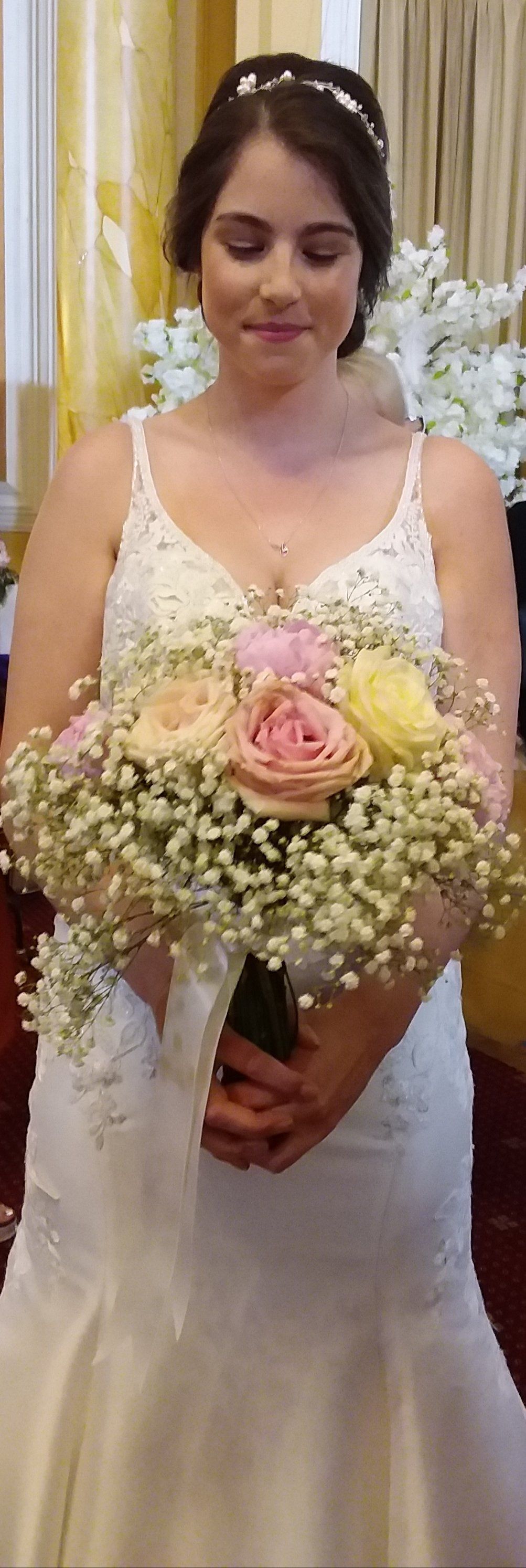 Blush romantic wedding flower; Cardiff Florist; South Wales