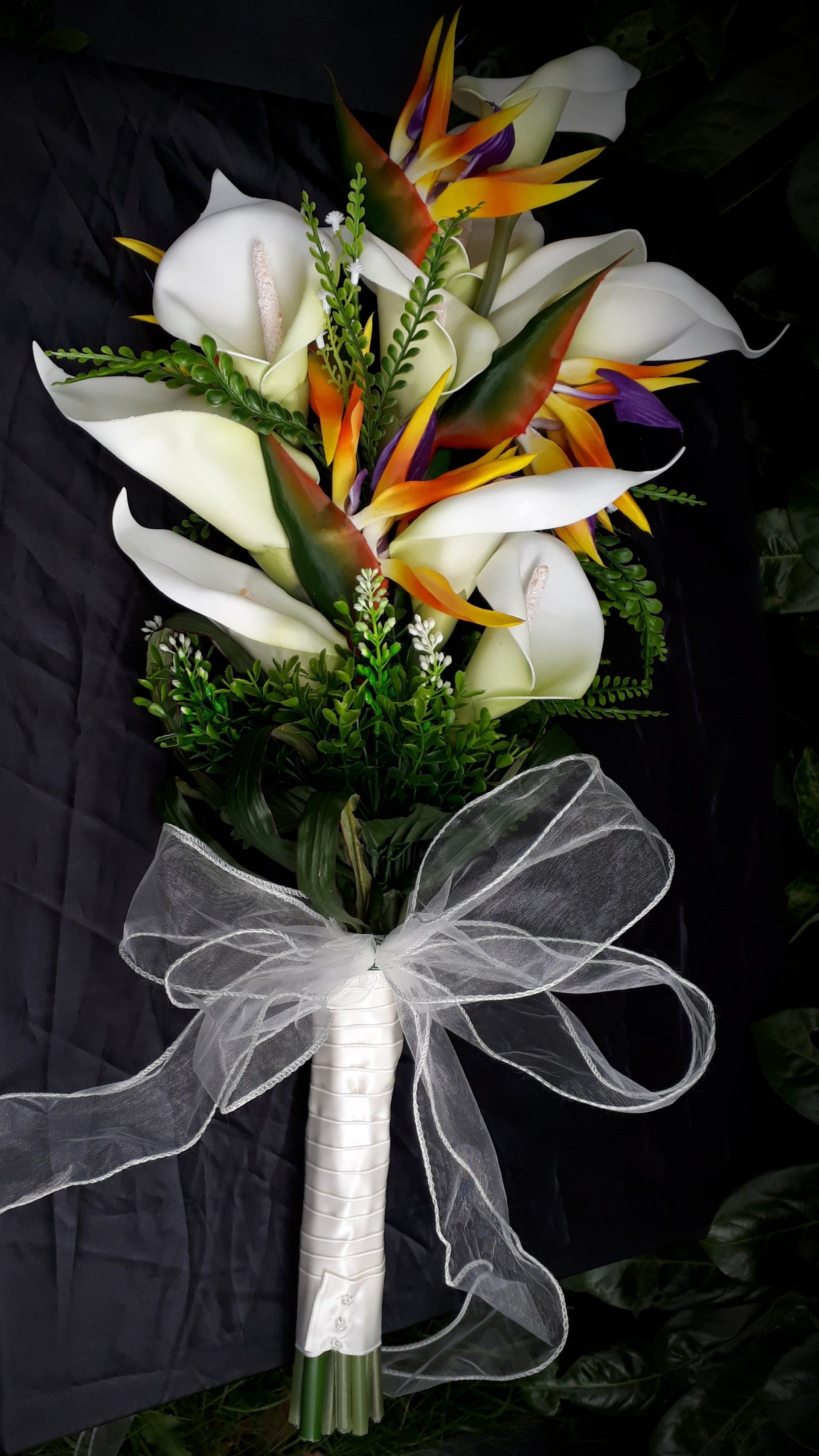 Exotic Bridal Bouquet; Wedding flowers; florist Cardiff; florist south wales