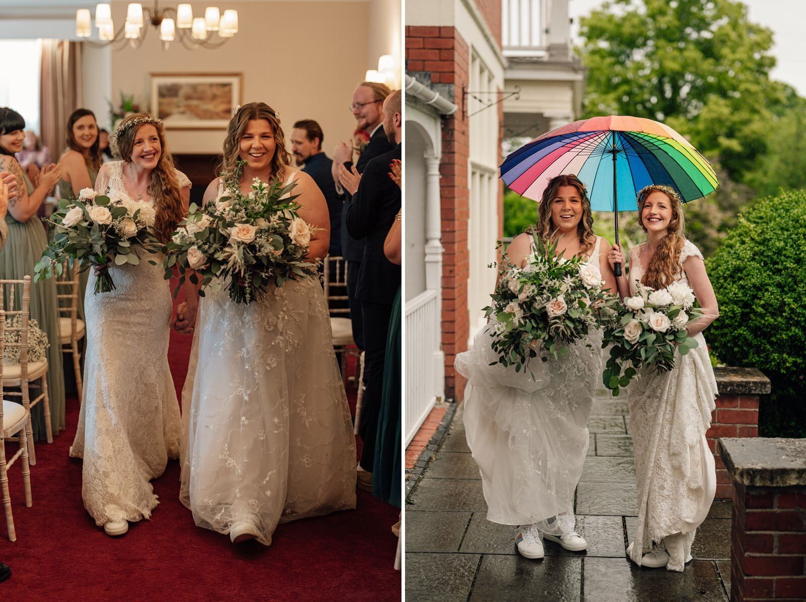 Green & White Wedding Flowers South Wales