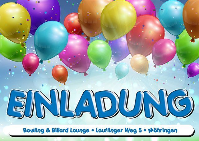 Die Einladungskarten für deine Geburtstagsparty kannst du direkt hier als PDF herunterladen. Bild der Einladungskarten zur Geburtstagsfeier.