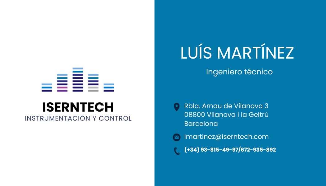 targeta de presentación de Iserntech