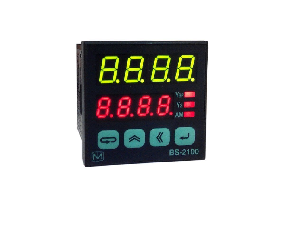 Controlador de proceso BS-2100 con pantalla digital LED y botones frontales de configuración.