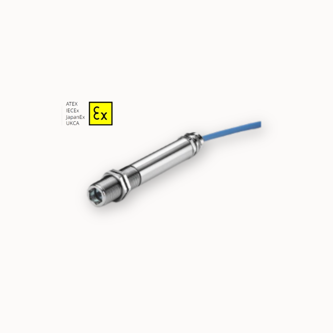 Pirómetro infrarrojo ExTemp con carcasa robusta y certificación ATEX para zonas con riesgo de explosión