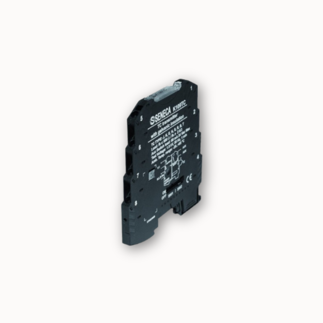Transmisor para termopares tipo K, J, T, N con configuración software o DIP y protección contra sobretensiones