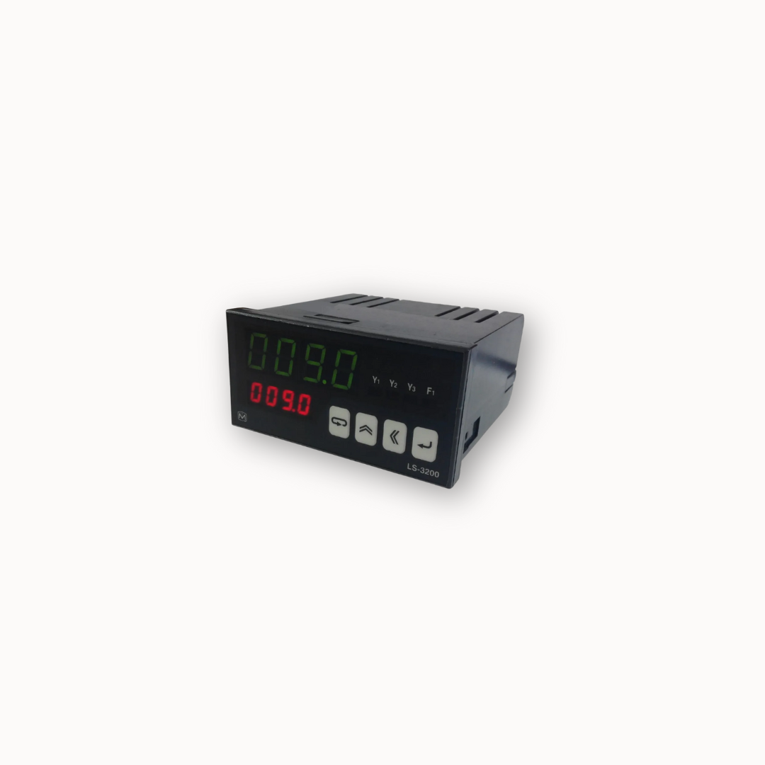 Controlador LS-3200 programable con pantalla LED y salidas proporcionales para temperatura, presión o caudal.