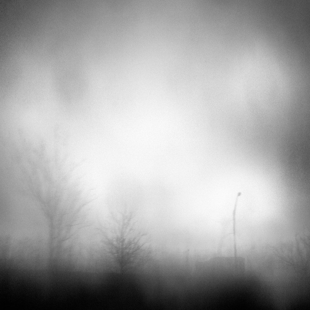 Brave new world : série de vues urbaines prises à travers des vitre de bus traversant la ville, poteaux, antennes, fils électriques, pylônes, lampadaires, animés par la métamorphose optique