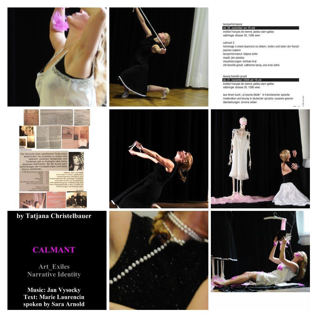 CALMANT, Marie Laurencin, Art_Exile, pearls of wisdom, Rosa, narrative identity, performance lecture, art installation