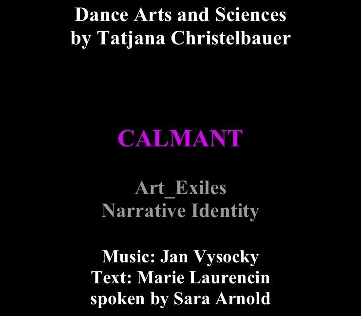 CALMANT, Tatjana Christelbauer Tanzperformance. Marie Laurencin, Kunst exil