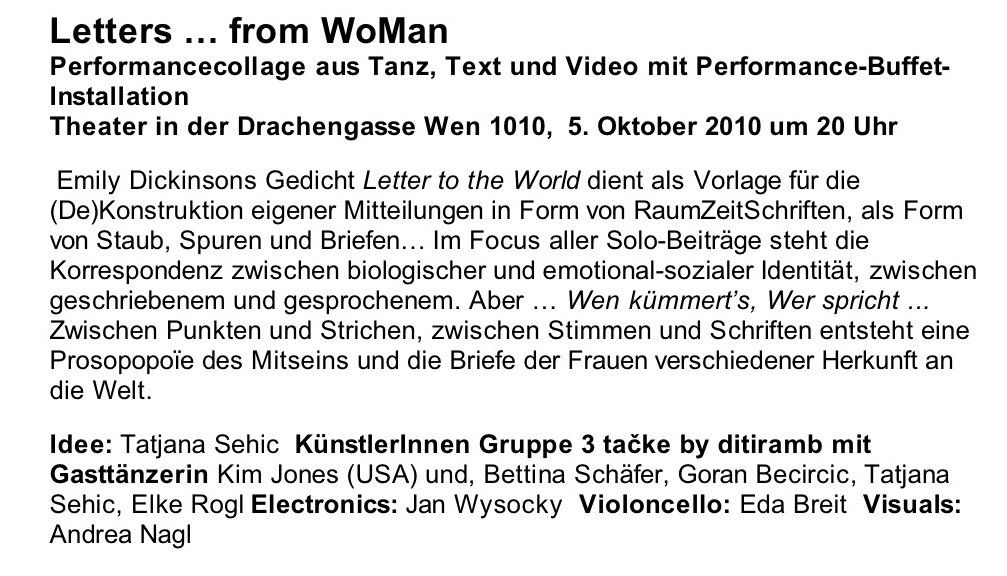 Tanztheater  bei Tatjana Christelbauer