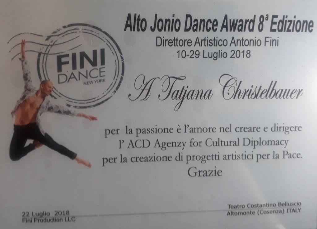 Fini dance Award for Tatjana Christelbauer