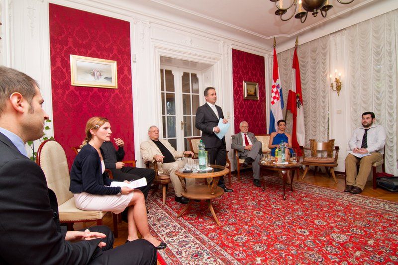 Cultural Diplomacy conference Vienna, reception and Talk session at the Embassy of the Re.of Croatia to Austria. Conference manager Tatjana Christelbauer