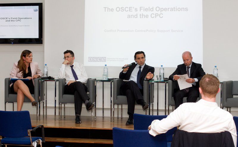 Cultural Diplomacy Conferen e Vienna, Haus der EU, Panel with OSCE experts. Conference manager Tatjana Christelbauer