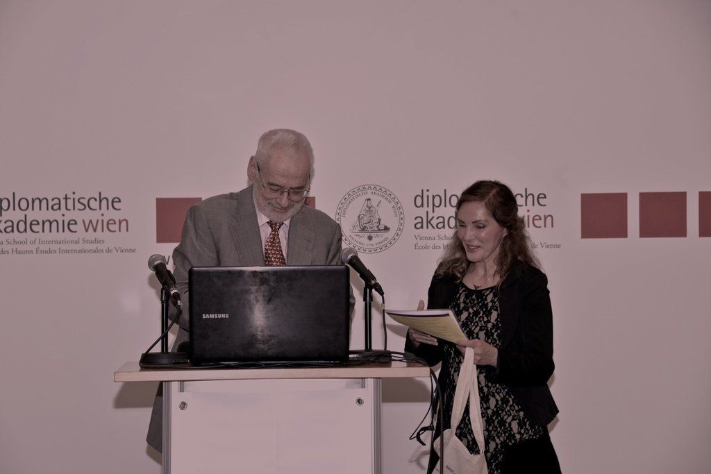 Tatjana Christelbauer and Dr. Erhard Busek, Vienna Diplomatic Academy ACD-Agency for Cultural Diplomacy 1st Anniversary
