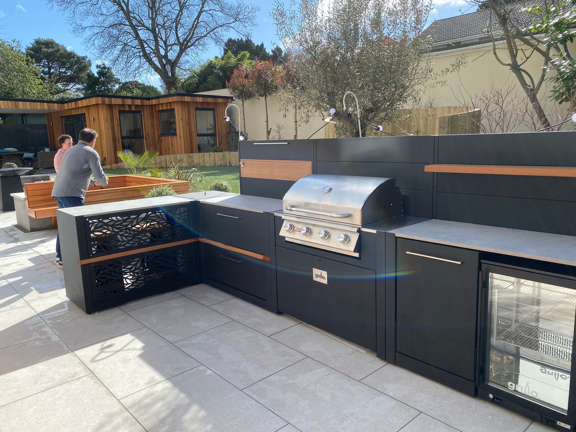 Outdoor kitchen and garden patio in Kings Park Bournemouth