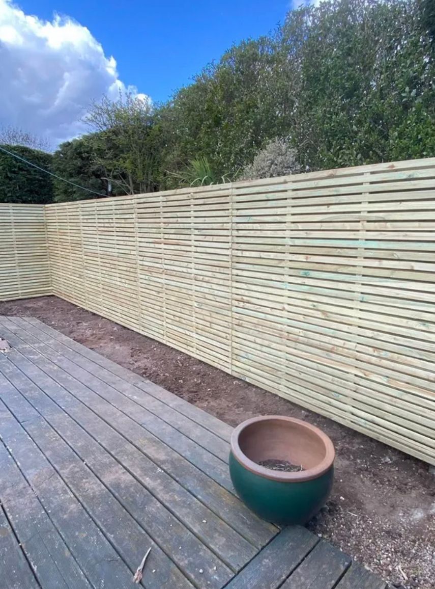 Custom timber fence by fencing company in Bournemouth