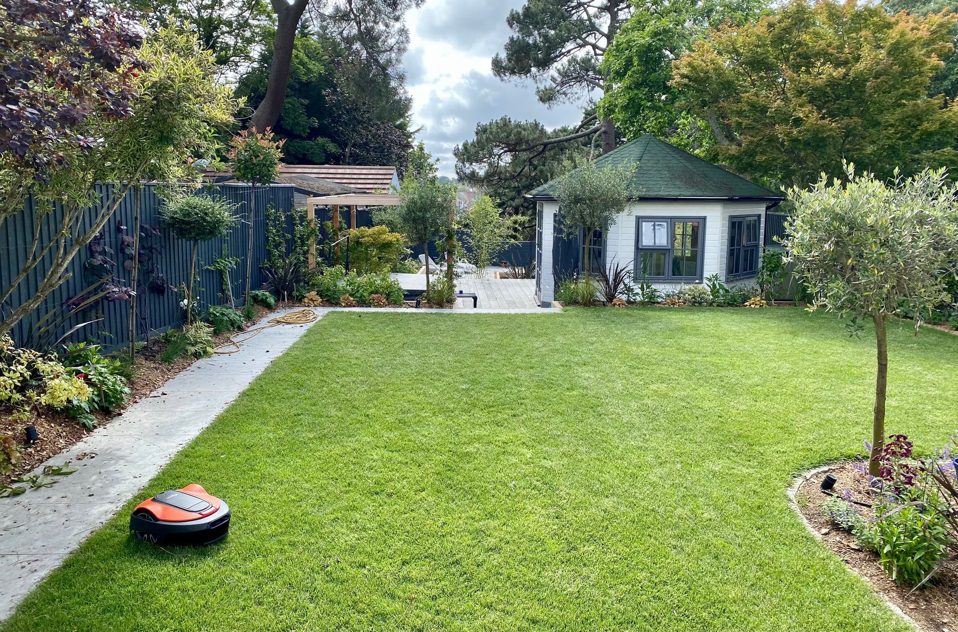 Pathway and new lawn in Parkstone garden