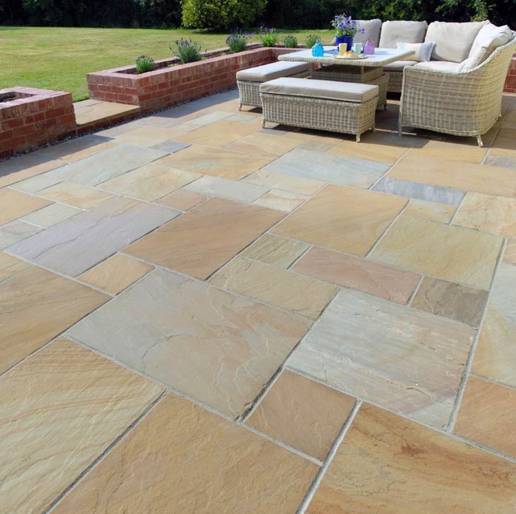 mixed colour patio