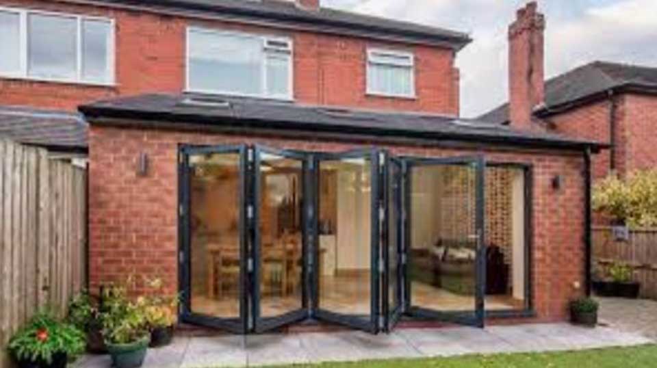 modern extension with brick design
