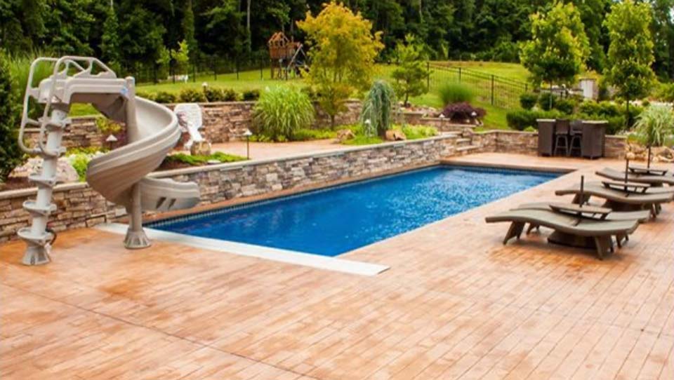 pool with slides