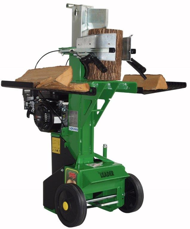 Holzspalter Alpino, 6,5 und 8,5 t, Fußpedal zur Fixierung des Spaltgutes, stabiler Kurzholztisch, Sicherheitssystem Leader, Fahrwerk, Holzspalttechnik, für Kurzholz, große Räder.