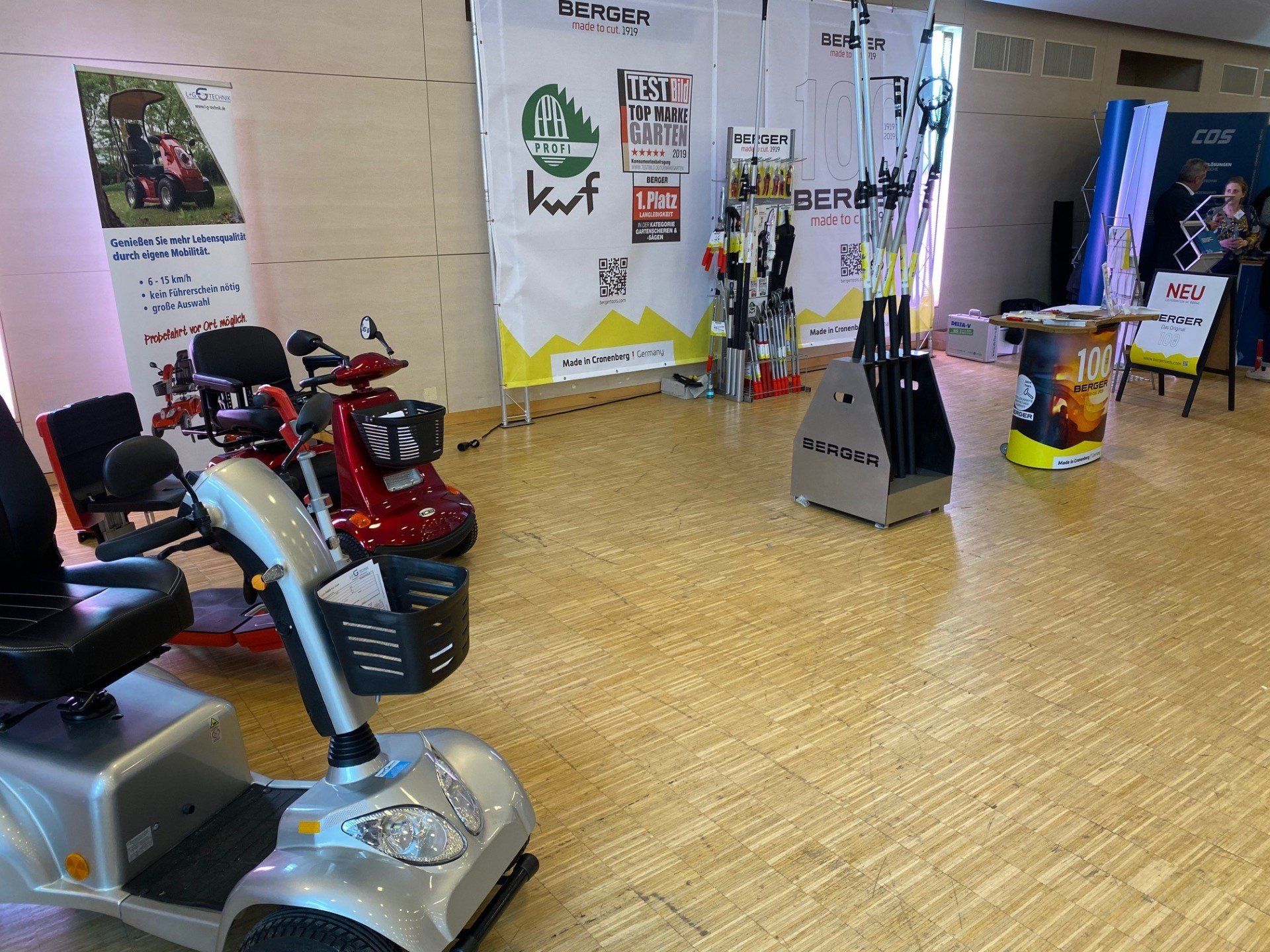 Ausstellung bei der Messe Greenbase in Willingen Sauerland, L+G Scooter Seniorenmobile, Seniorenmobile Esslingen