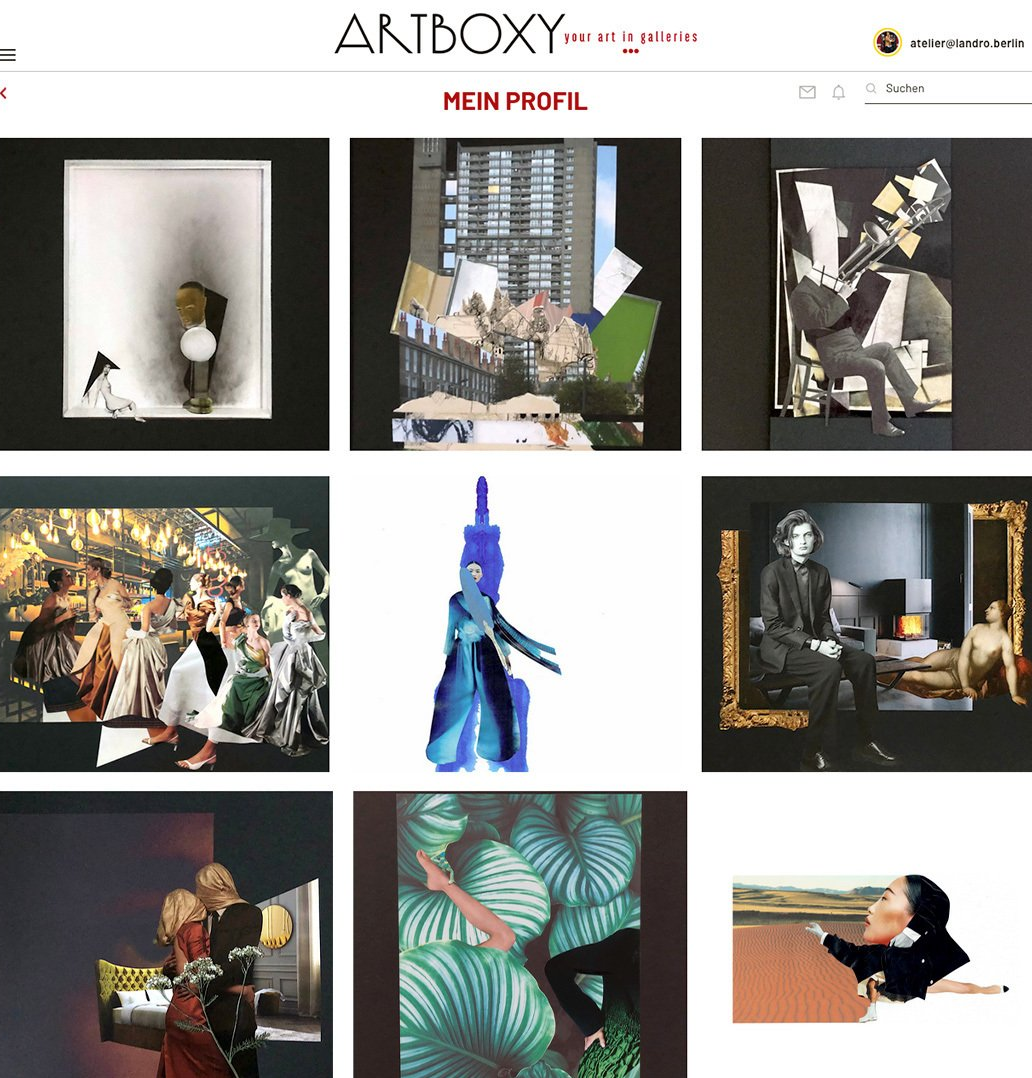 Kunst, Collagen, Katalog, Publikation, Kunstwerke, Analogcollagen, Mixed Media, Handgeschnitten, Unikate signiert, ISBN-NR, Artbox.Publish