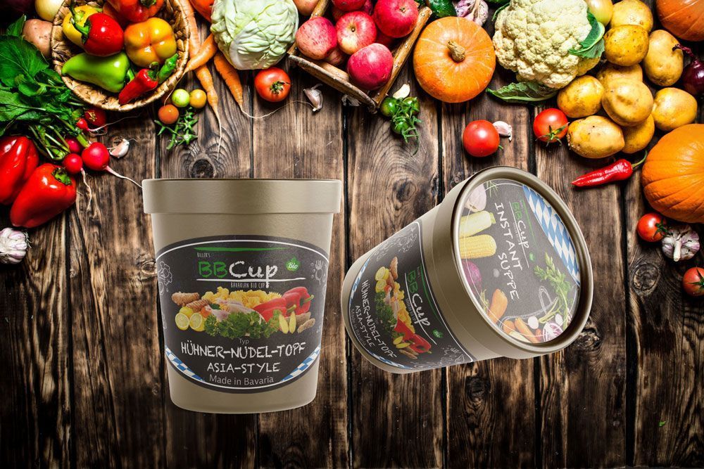 Erich Biller, ehenbachtal.de, BB Cup, Hühner Nudel Topf Asia Style Erich Biller, ehenbachtal.de, BBCup, Instantsuppe Hühner Nudel Asia Style, Magenrebell, Pasta Avanti, Öl, Pfannenbrote, Pfann