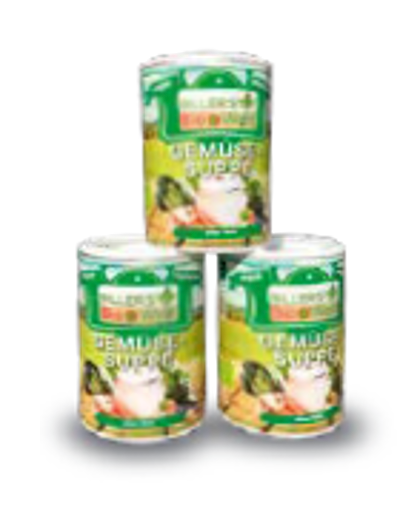 Erich Biller Bio Instant Suppen Verpackungen, Bio Gemüse Suppe würzig vegan instant