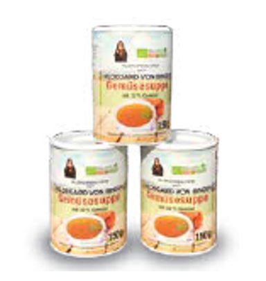 Erich Biller Bio Instant Suppen Verpackungen, Hildegard von Bingen Suppe