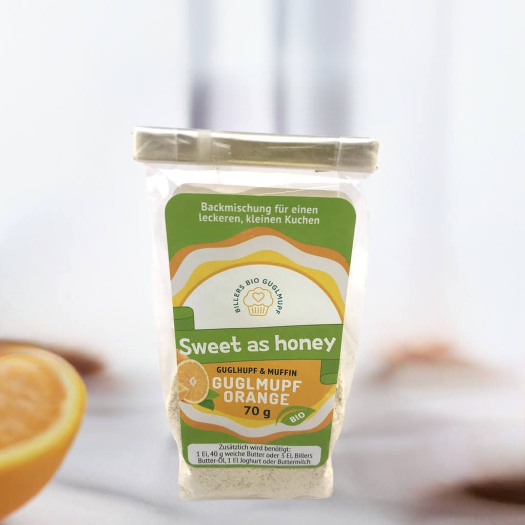 Die praktischen Nachfüllpackungen für unsere Erich Biller Guglmupf „Muffin“ im Glas Orange Erich Biller, ehenbachtal.de, Guglmupf Orange, Magenrebell, Öl, Pasta Avanti, Pfannenbrot, Pfannkuchen, Teig Mix, Brot,