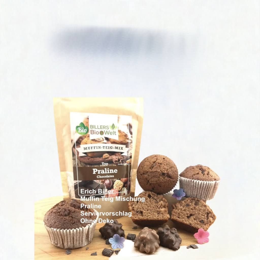 Serviervorschlag Erich Biller Muffin Teigmischung Backmischung Teig Mix Praline Erich Biller, ehenbachtal.de, Bio Muffin Teig Mix, Praline, Magenrebell, Öl, Pasta Avanti, Pfannenbrot, Gemüsereform