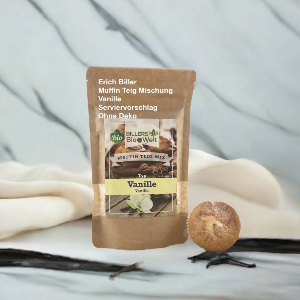 Erich Biller Serviervorschlag  Teigmischung Backmischung Muffin Vanille