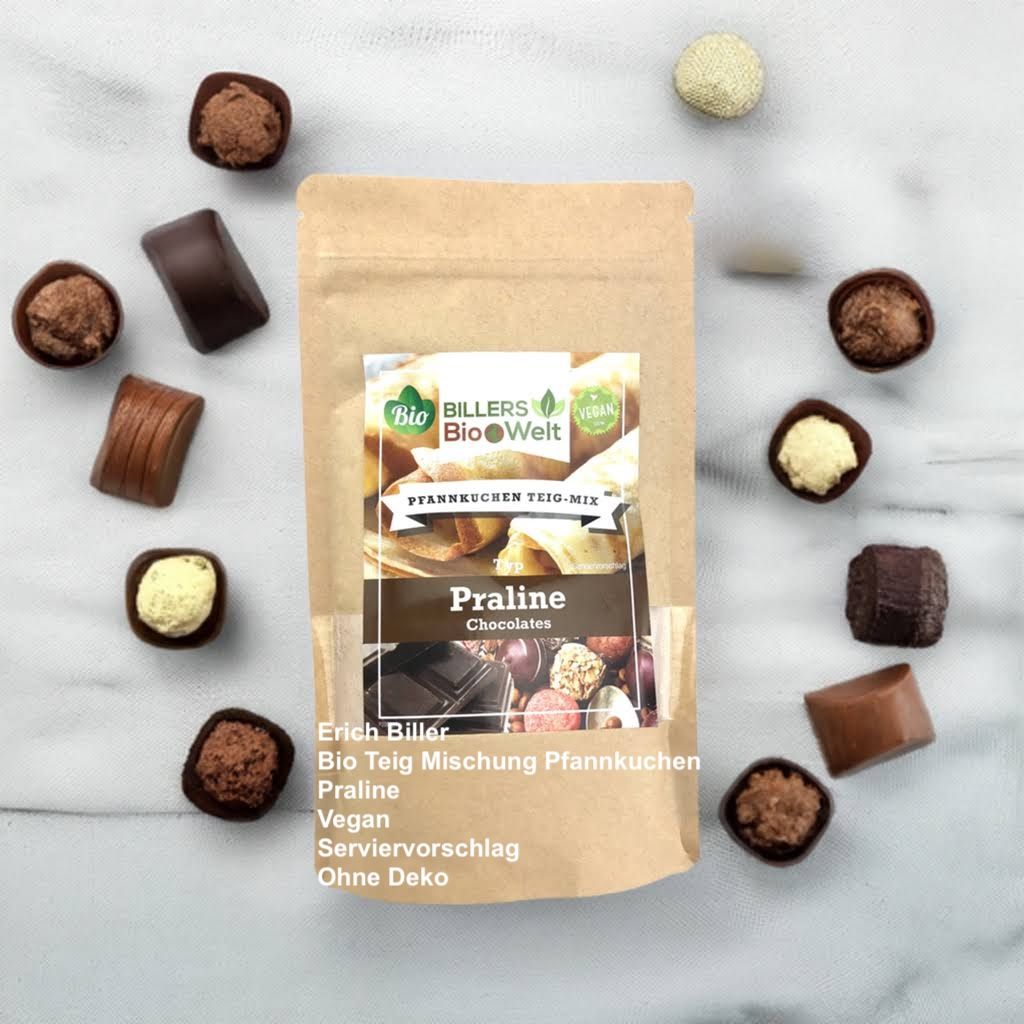 Erich Biller Teig Mix Für Pfannkuchen, ganz einfach selber machen, Praline vegan, Pfannkuchen Erich Biller, ehenbachtal.de, Bio, Pfannkuchen Teig Mix, Teigmischung, Praline, vegan, Gewürzmischung, Dipp, BB Cup, Sirup, Magenrebell, Pasta Avanti, Pfannenbrot Gemüsereform