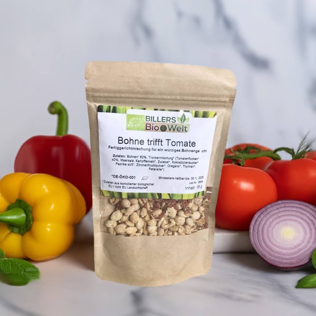 Erich Biller, Ehenbachtal.de, Bio Veggy Time, Bohne trifft Tomate, Bio Erich Biller, Ehenbachtal.de, Bio Veggy Time, Bohne trifft Tomate, Fertiggericht, Bio, Dipp, Sirup, Gemüsereform, Pfannenbrot, Pfannkuchen, Muffin, Gewürzmischung, BB Cup, Pasta Avanti, Curry,