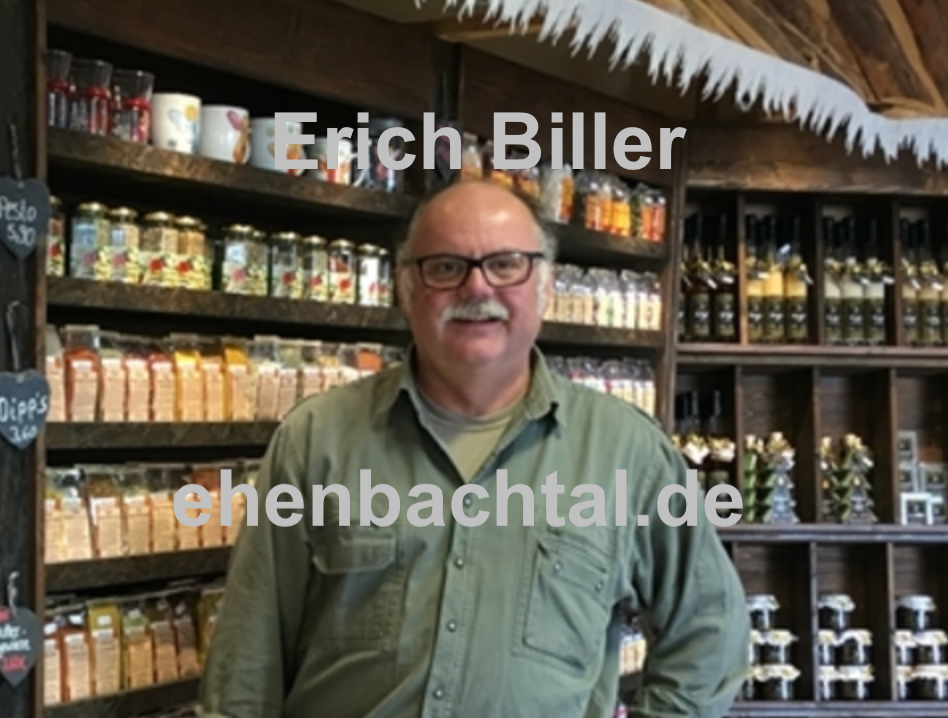Erich Biller im Laden, auf dem Markt und beim Produkttesten