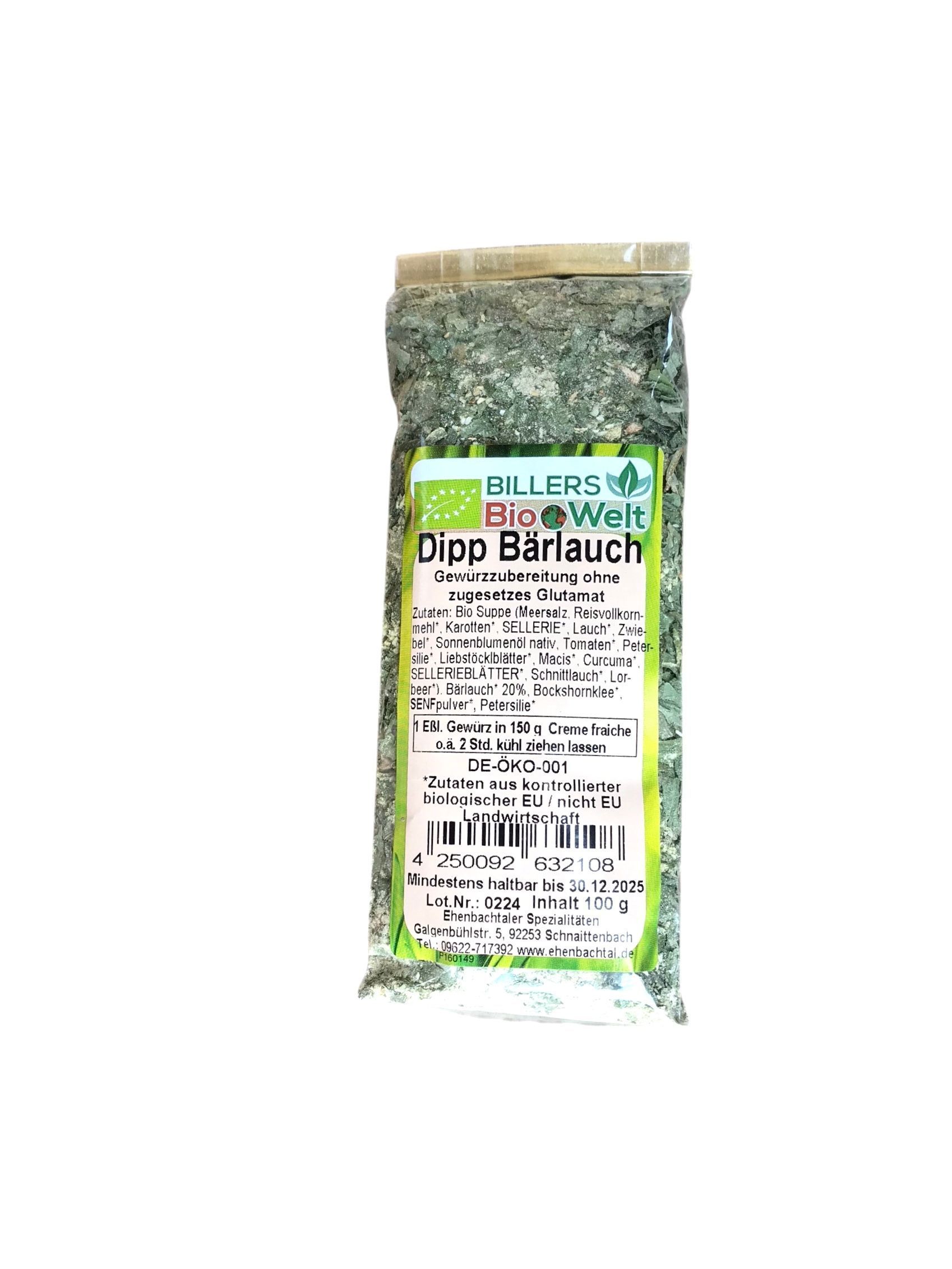Erich Biller Bio Dipp Serviervorschlag Gewürzmischung Bärlauch