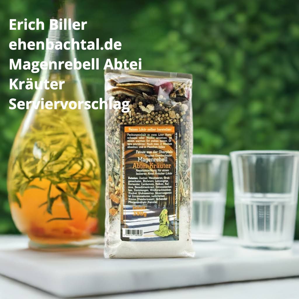 Erich Biller, Ehenbachtal.de, Ansatzmischung, Magenrebell Abtei Kräuter Erich Biller, Ehenbachtal.de, Ansatzmischung, Magenrebell Abtei Kräuter, Bio, Dipp, Sirup, Gemüsereform, Pfannenbrot, Pfannkuchen, Muffin, Gewürzmischung, BB Cup, Pasta Avanti, Curry,