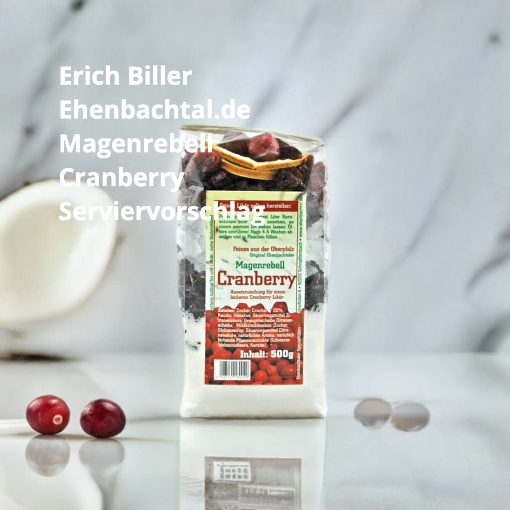 Eine Packung Erich Biller Magenrebell cranberry