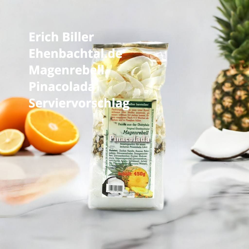 Erich Biller, Ehenbachtal.de, Ansatzmischung, Magenrebell Pinacolada Erich Biller, Ehenbachtal.de, Ansatzmischung, Magenrebell Pinacolada, Bio, Dipp, Sirup, Gemüsereform,  Pfannenbrot, Pfannkuchen, Muffin, Gewürzmischung, BB Cup, Pasta Avanti, Curry,
