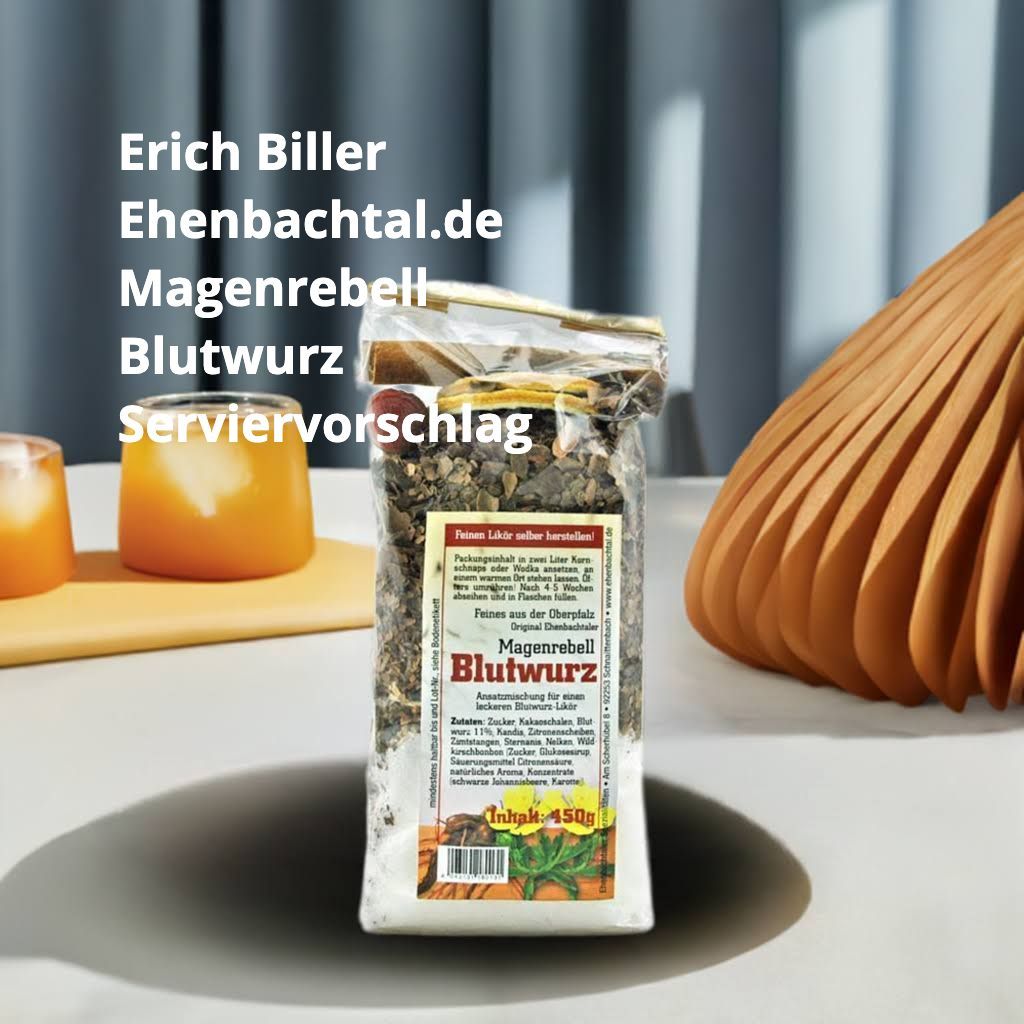 Erich Biller, Ehenbachtal.de, Ansatzmischung, Magenrebell Blutwurz Erich Biller, Ehenbachtal.de, Ansatzmischung, Magenrebell Blutwurz, Bio, Dipp, Sirup, Gemüsereform, Pfannenbrot, Pfannkuchen, Muffin, Gewürzmischung, BB Cup, Pasta Avanti, Curry,