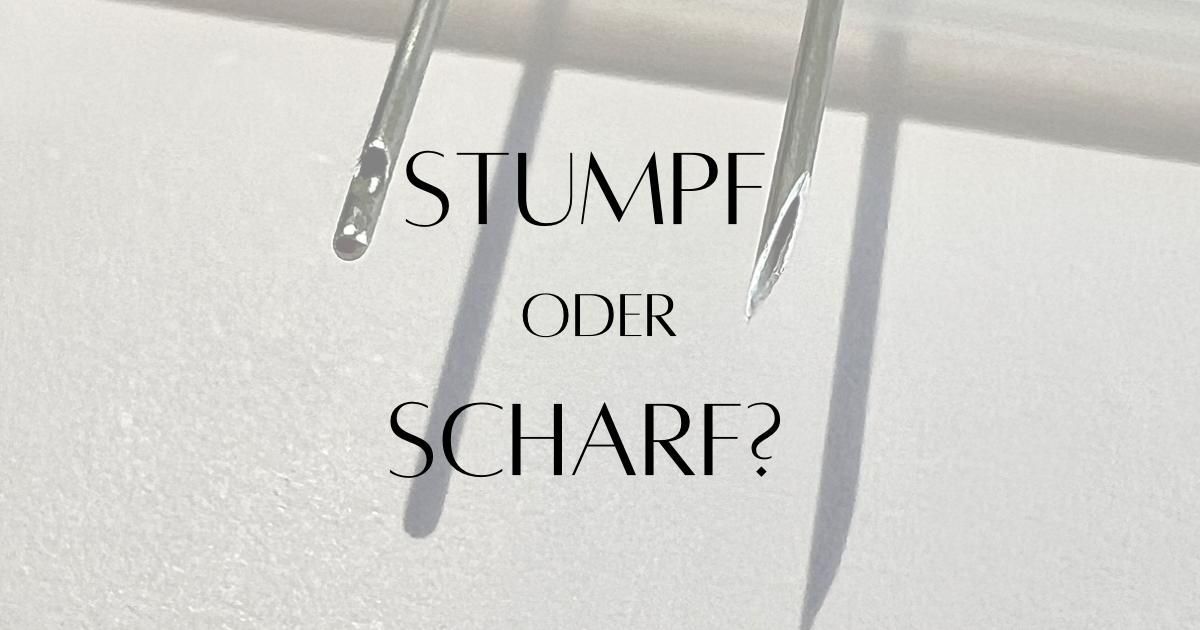 Dr. Stolz-Fink, Arzt für ästhetische Medizin Kastellaun, zeigt eine stumpfe und eine scharfe Spritze