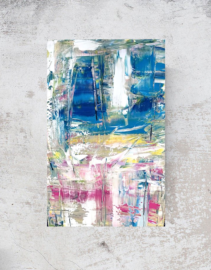 Abstrakes Acrylbild Sommertag von Christine Marquardt