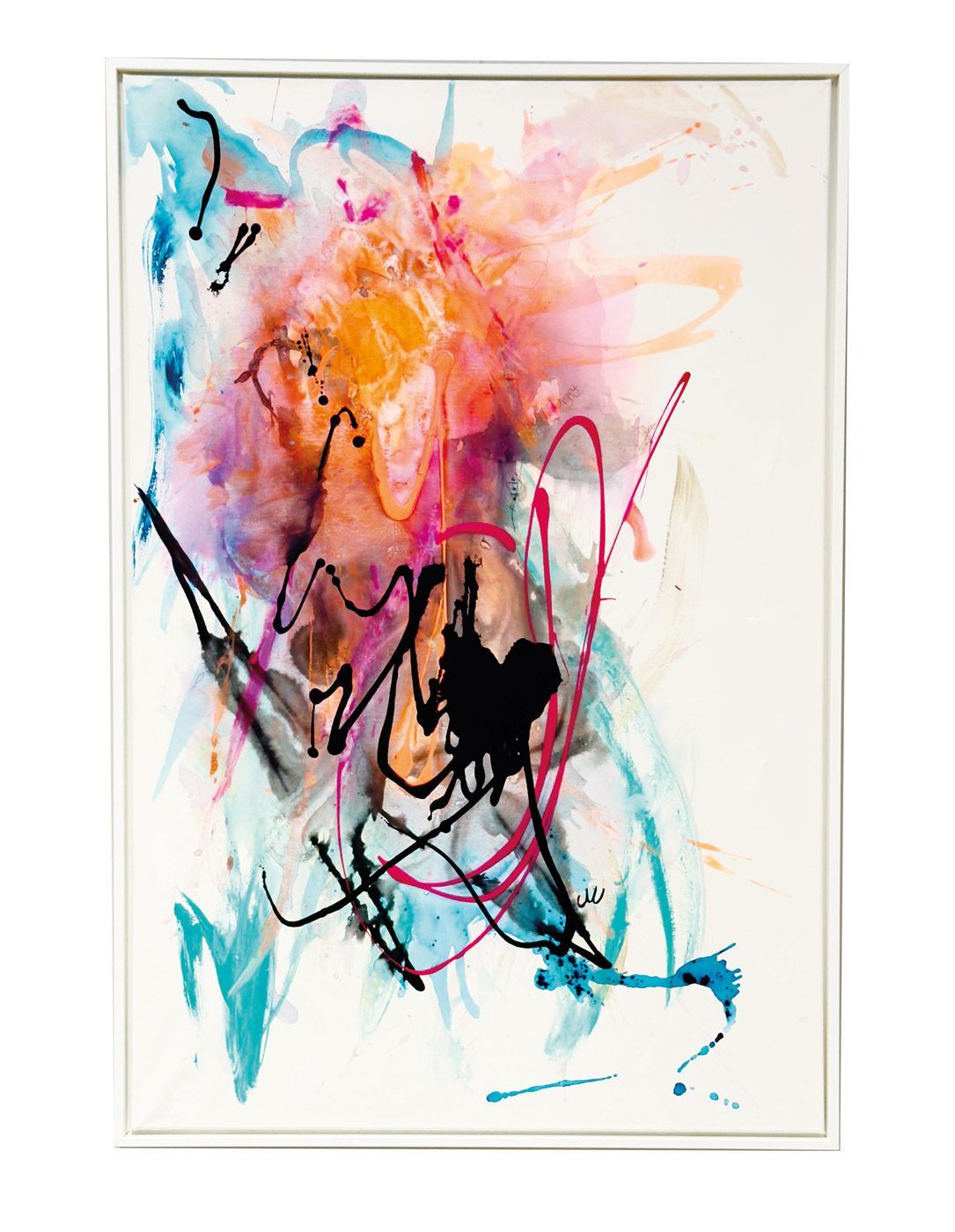 Abstrakes Acrylbild /Mix-Media La happy von Christine Marquardt