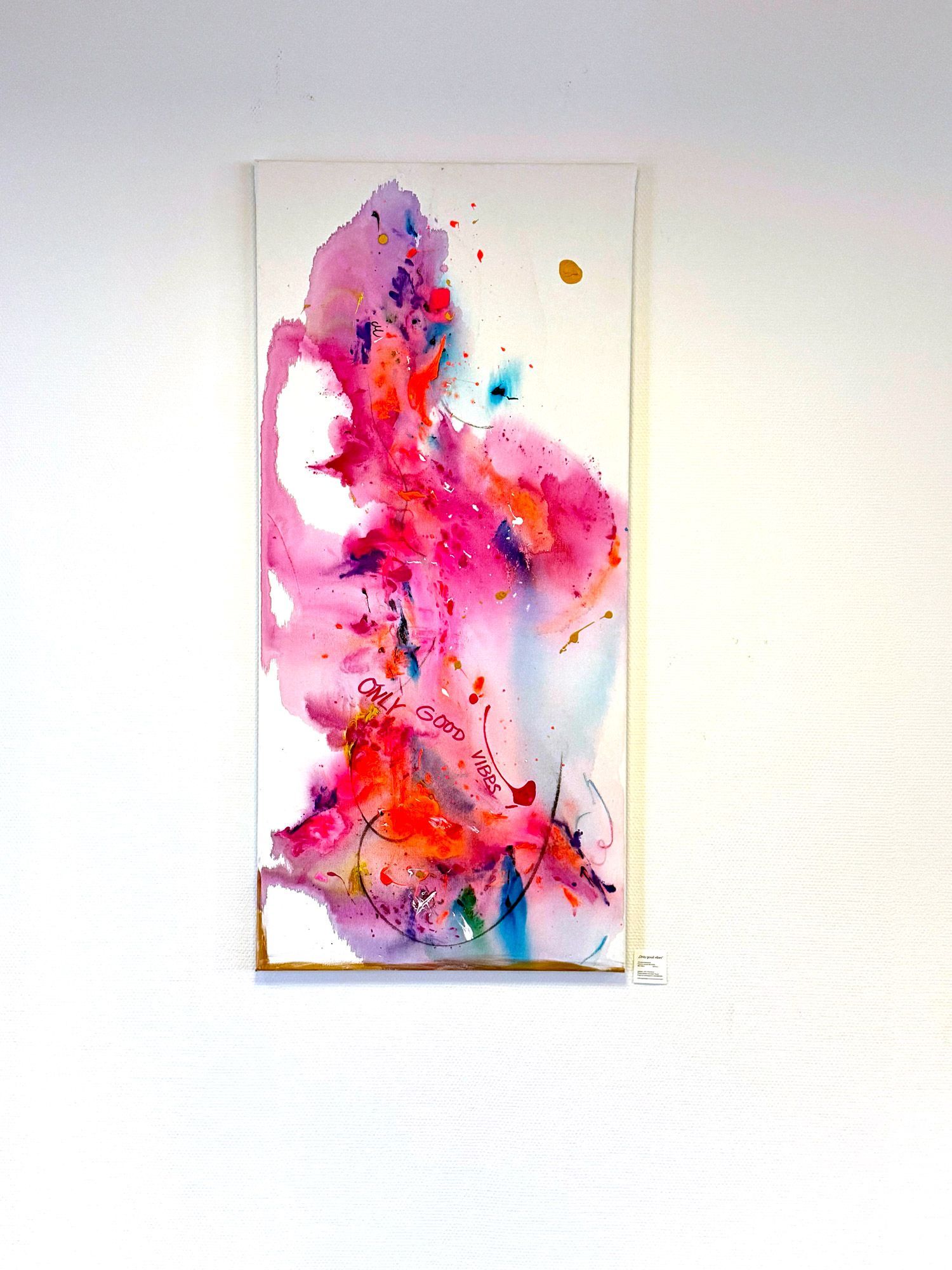 Abstrakes Acrylbild Good vibes only von Christine Marquardt